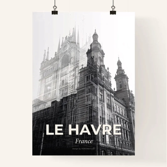 Le Havre Skyline Poster Art Composite Poster