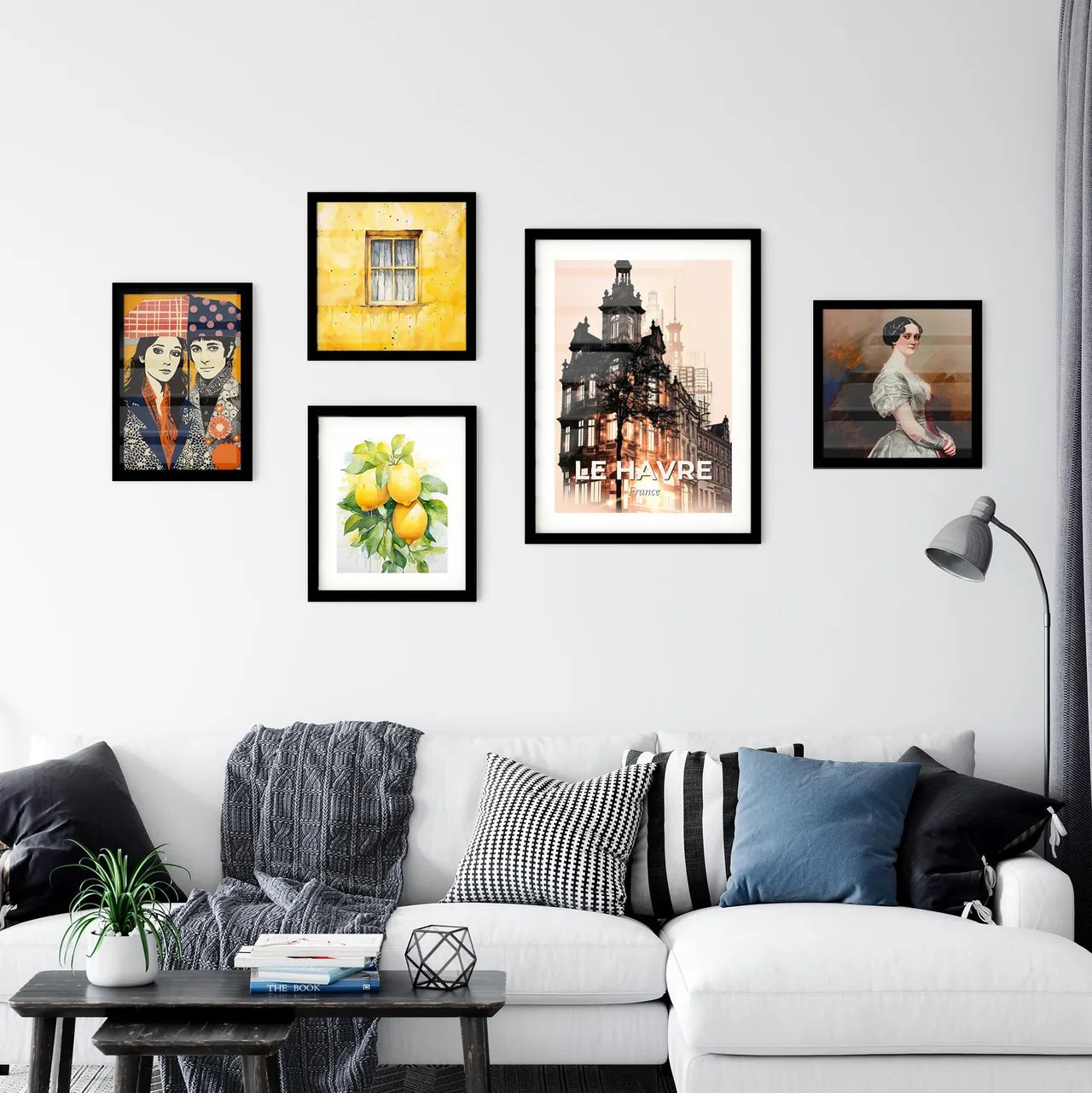 Le Havre Cityscape Double Exposure Skyline Poster Wall Art