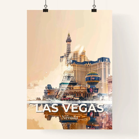 Las Vegas City Skyline Composite Poster Art Poster