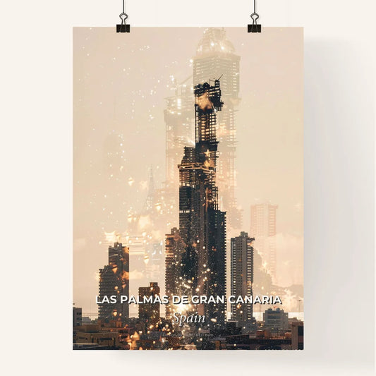 Las Palmas de Gran Canaria City Skyline Composite Art Poster Poster