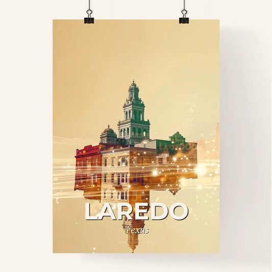 Laredo Texas City Skyline Art Poster Poster