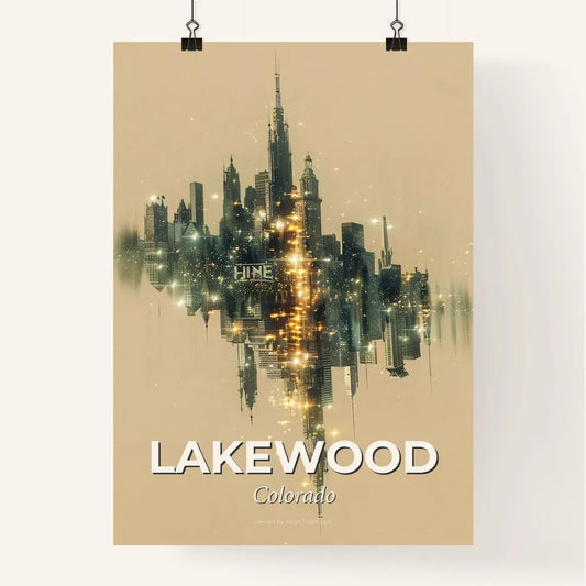 Lakewood Skyline Icon Poster Poster