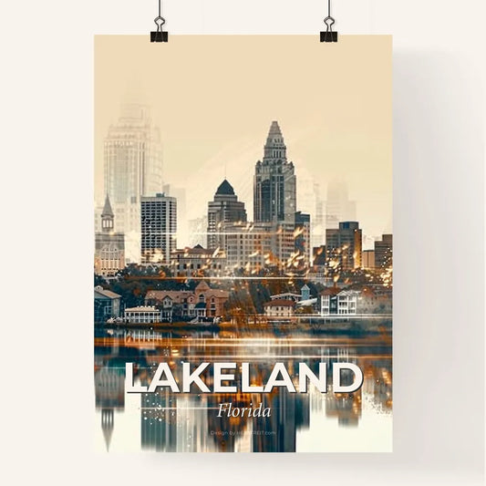 Lakeland City Skyline Composite Art Poster