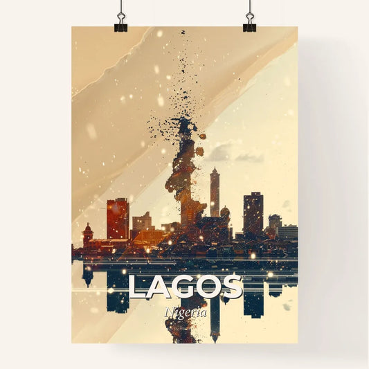 Lagos: Vibrant City Lightscape Poster Print Poster