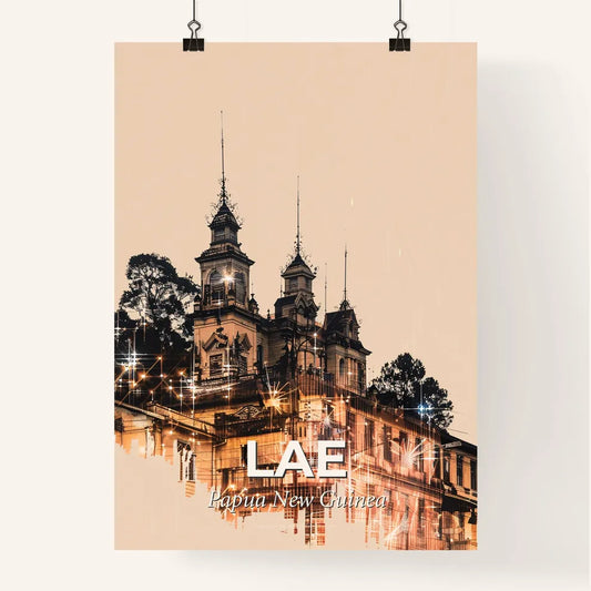 Lae PNG Skyline Art Poster