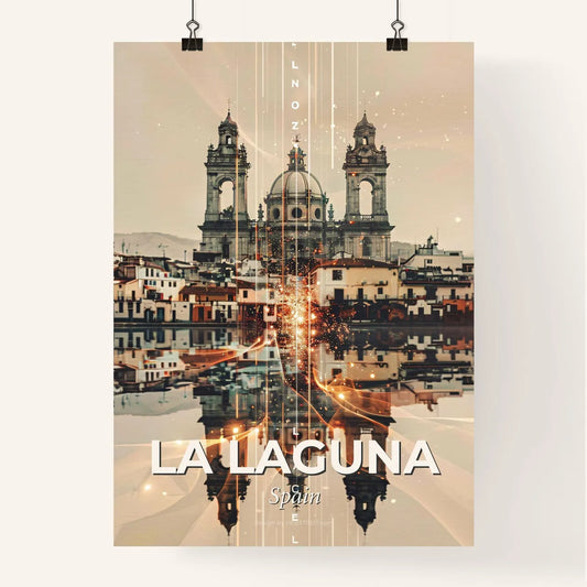 La Laguna Skyline Double Exposure Poster Art Poster
