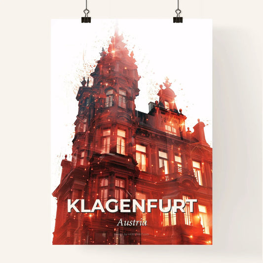 Klagenfurt Skyline Art Poster, Bright Beige Poster