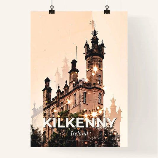 Kilkenny Icon Skyline Poster Bright Silhouette Poster