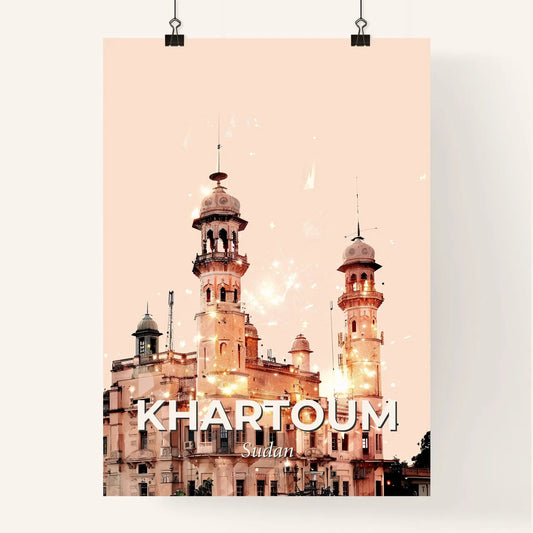 Khartoum Towering Cityscape Double Exposure Art Poster