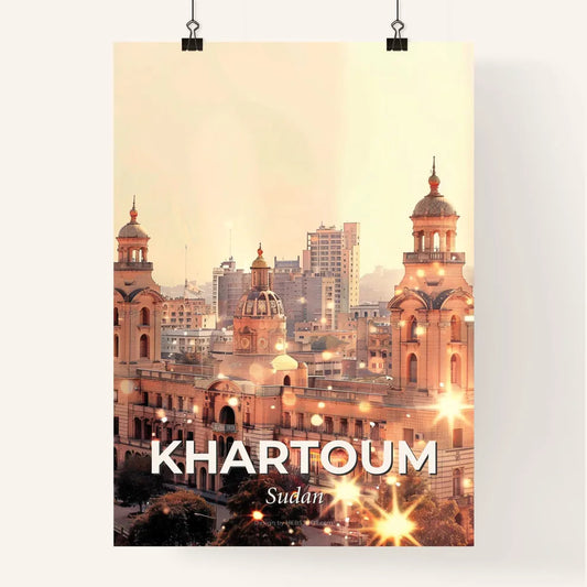 Khartoum City Skyline Composite Artwork Poster