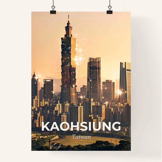Kaohsiung Double Exposure Skyline Poster Poster