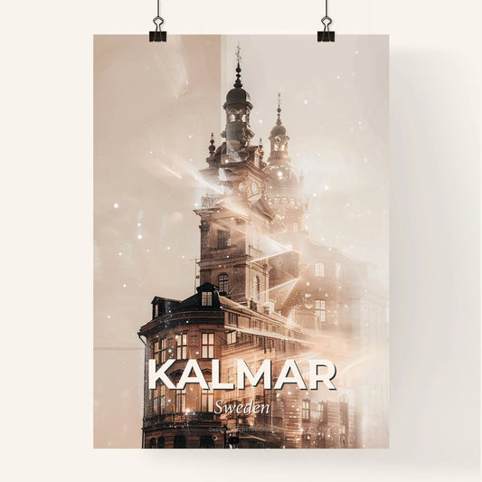 Kalmar City Silhouette Art Deco Poster Poster