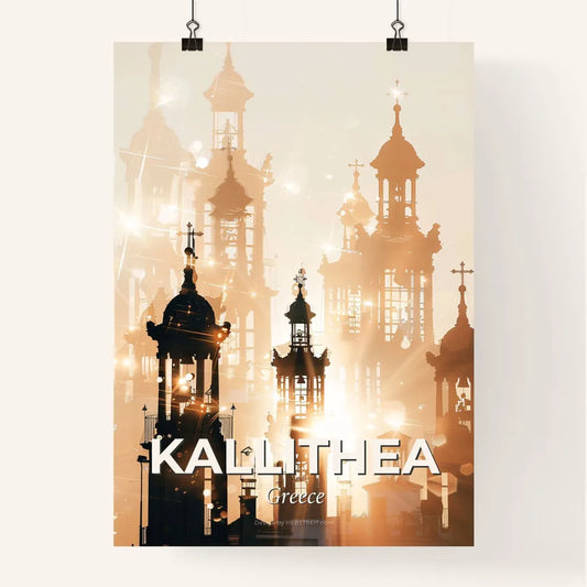 Kallithea Greece Double Exposure Composite Artwork Poster