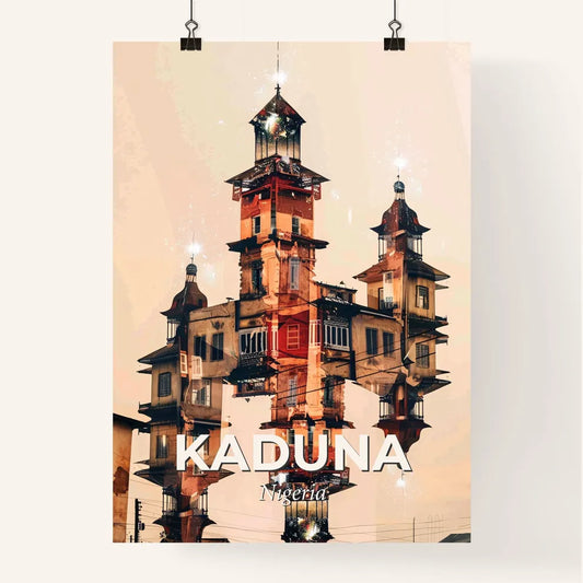 Kaduna Cityscape Double Exposure Skyline Art Poster