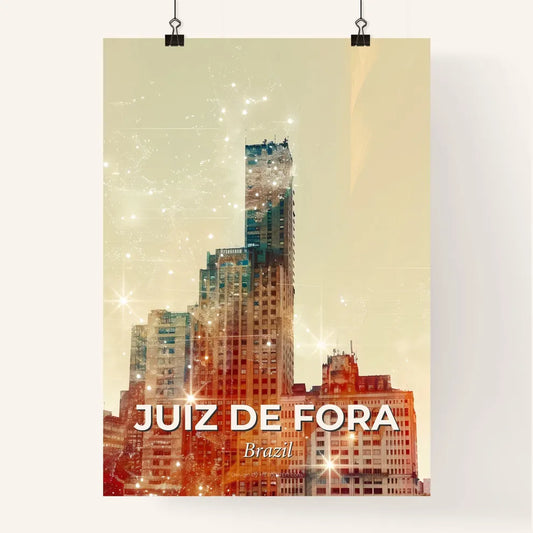 Juiz de Fora Skyline Composite Cityscape Art Poster Poster