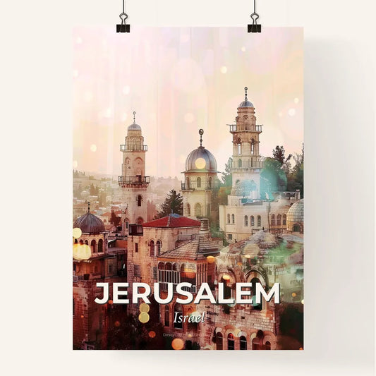 Jerusalem Skyline Classic Art Poster Poster