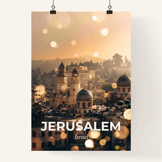 Jerusalem Skyline Art: Double Exposure Wonders Poster