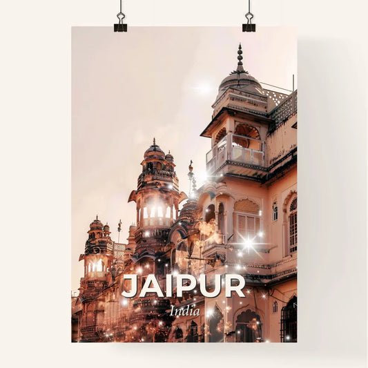 Jaipur Skyline Double Exposure Art Poster Poster