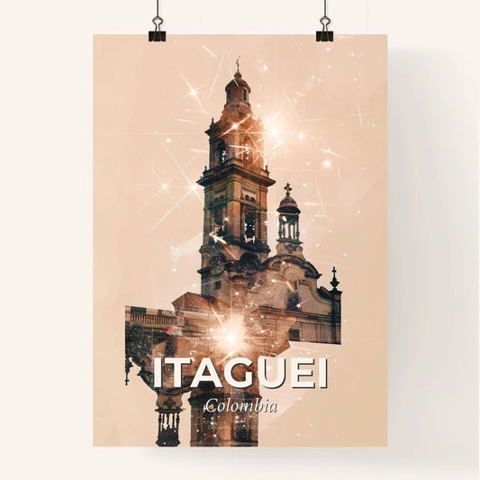 Itaguei City Skyline Pop Art Night Lights Poster