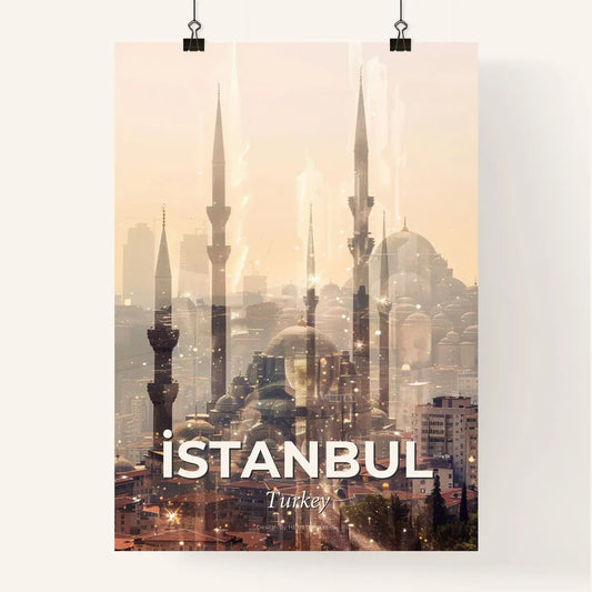 Istanbul Skyline Art: Double Exposure Composite Poster