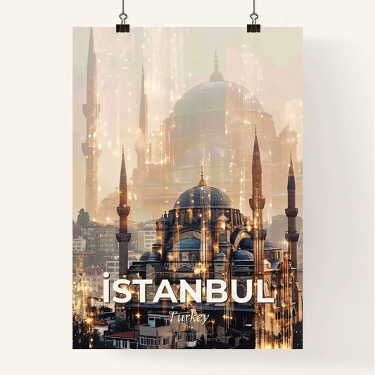 Istanbul's Skyline Magic Captured in Art Poster