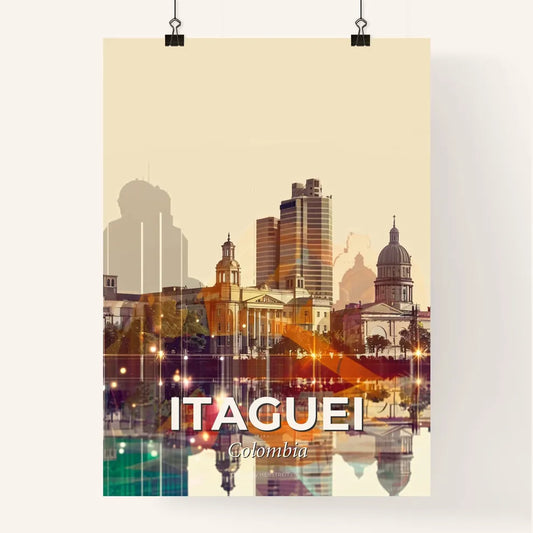 Ireland Skyline Double Exposure Art Poster Poster