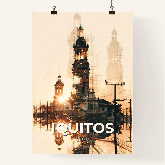 Iquitos Skyline Composite Art Poster Poster