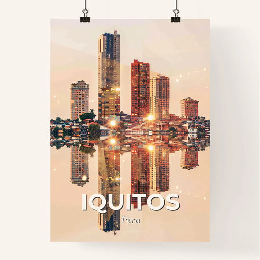 Iquitos Peru City Skyline Composite Art Poster Poster