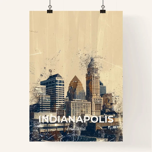 Indianapolis Skyline Sparkles Poster Poster