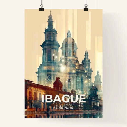 Ibague City Skyline Art Deco Poster Poster