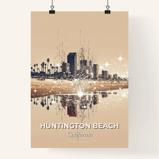 Huntington Beach Skyline Beauty: Poster of Local Icons Poster