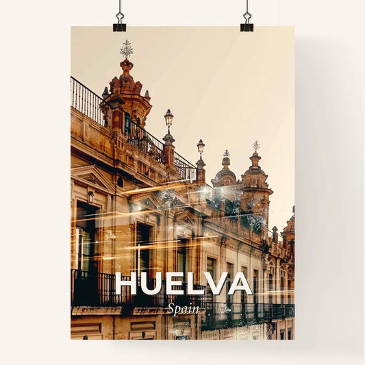 Huelva City Skyline, Double Exposure Composite Poster