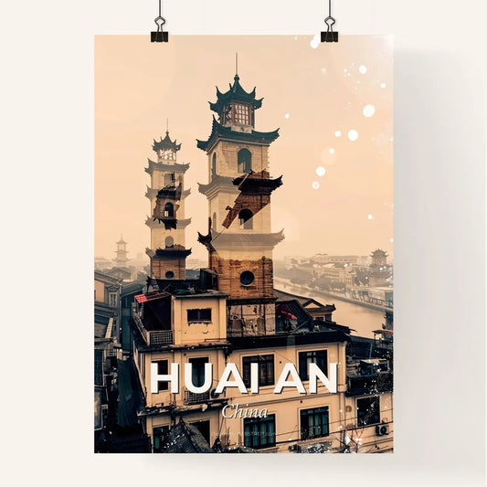Huai an Skyline Composite Art Poster Poster