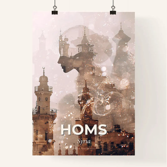 Homs Syria Skyline City Lights Art Poster Poster