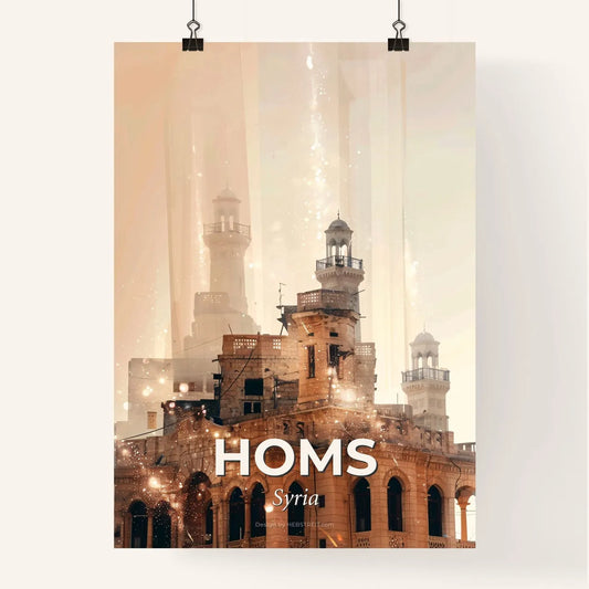 Homs Syria Cityscape Art Bright Poster Poster