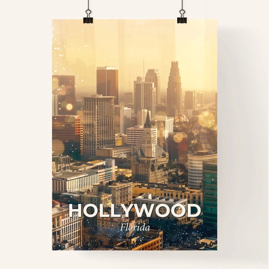 Hollywood, Florida: City and Architecture Double Exposure Poster
