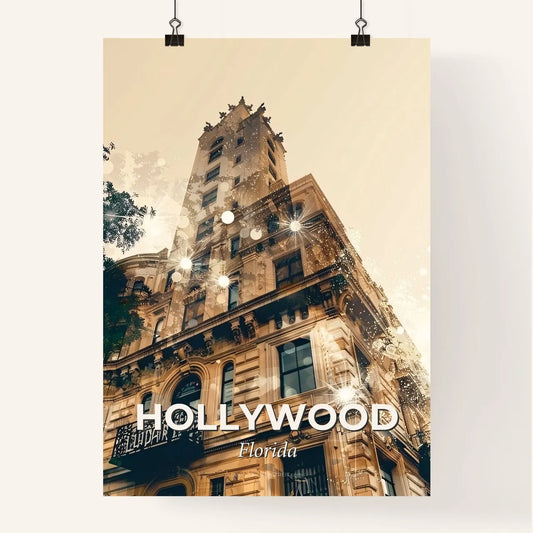 Hollywood Florida Skyline Composite Double Exposure Poster Poster