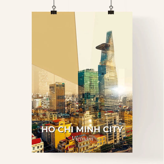 Ho Chi Minh City Skyline Double Exposure Art Poster Poster