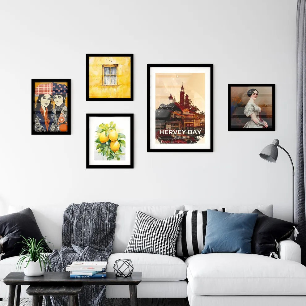 Hervey Bay Double Exposure Composite Skyline Art Wall Art