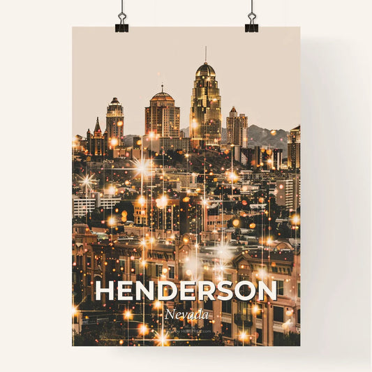 Henderson City Skylines Icon Composite Poster