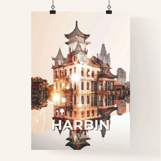 Harbin Icon Composite Skyline Art Decor Poster