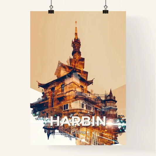 Harbin Skyline Architectural Composite Poster