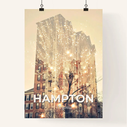 Hampton: Double Exposure Skyline Art Symphony Poster