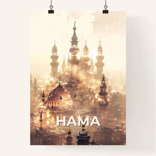 Hama Skyline Double Exposure Art Poster