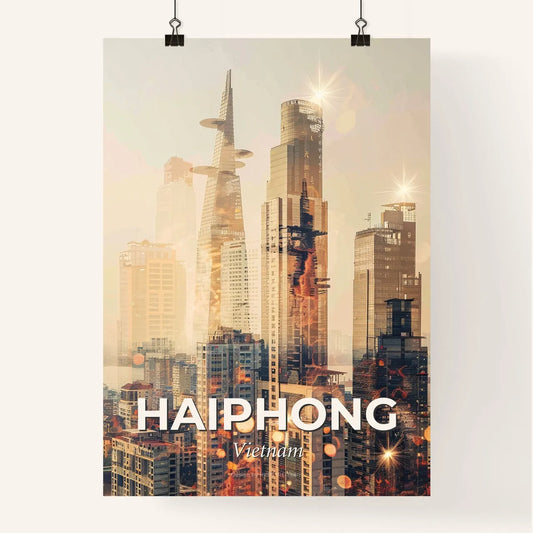 Haiphong City Skyline Landmark Art Print Poster
