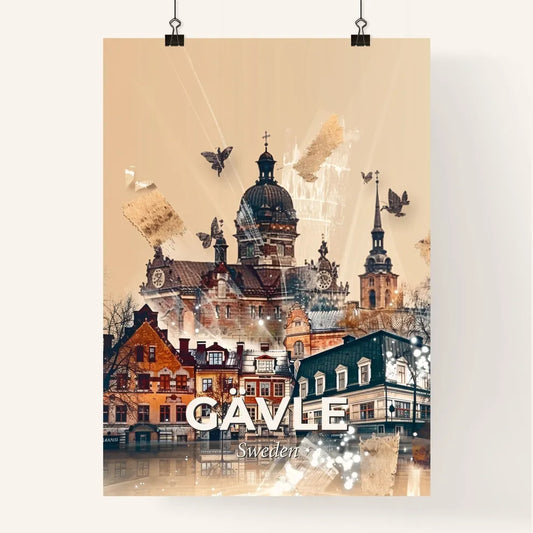Gävle Poster: City Skyline Doppelganger Poster