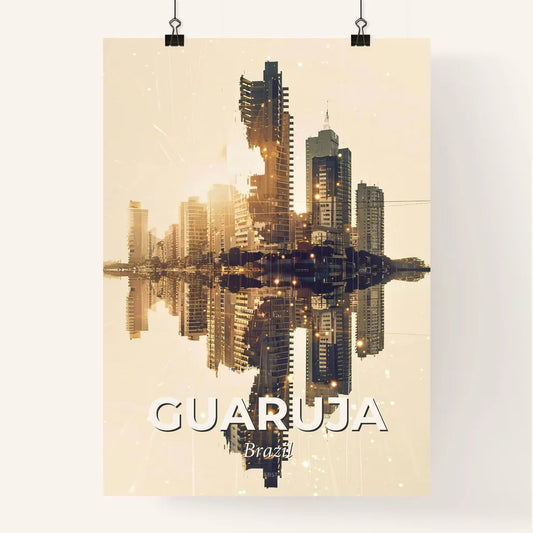 Guaruja Brazil Double Exposure Composite Art Poster