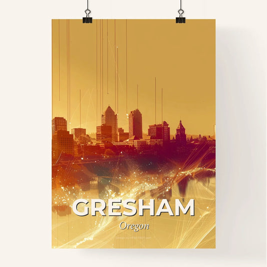 Gresham Skyline Symphony of Color and Light Poster
