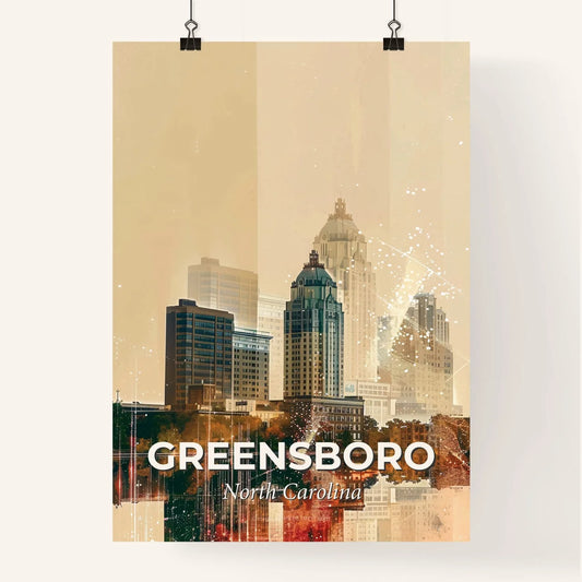 Greensboro Cityscape: Lights, Landmarks, Local Love Poster