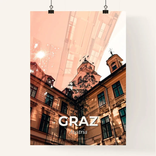 Graz Austria Iconic Building Poster Poster